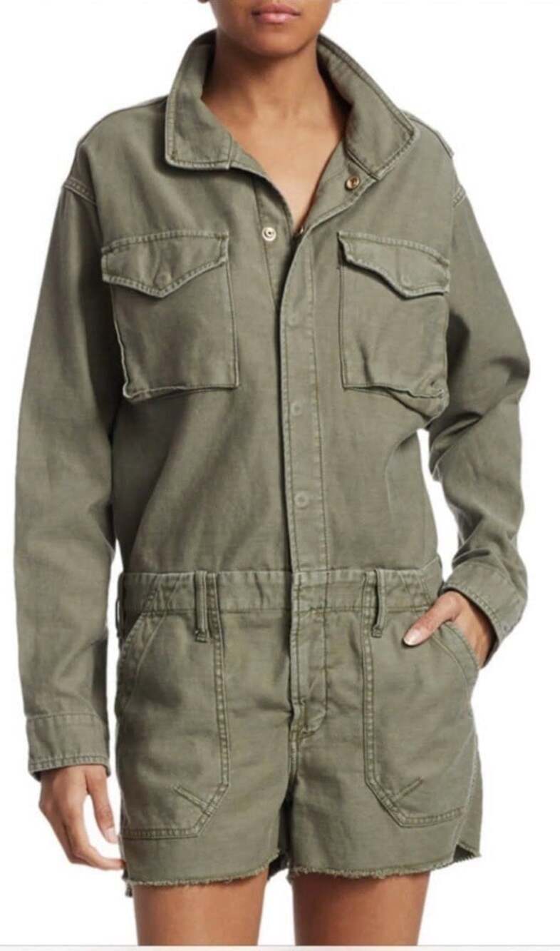 Frame Denim Women’s XS Cargo Jumpsuit Shorts